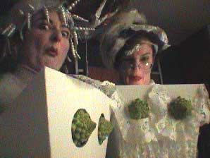 Paper Artist Polly Verity and Spotov in Protlor performance at Tinsmiths Edinburgh